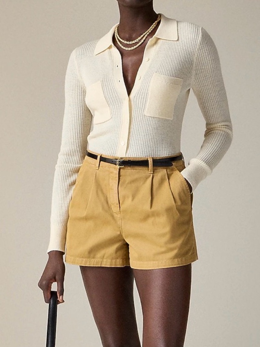 NWT! ✨ J. Crew Pleated High-Rise Women's Shorts in Honey Brown